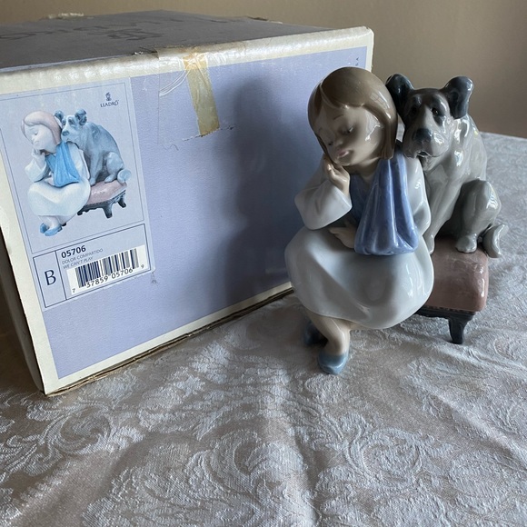 RETIRED 1998 ‘WE CAN’T PLAY LLADRO’ PORCELAIN FIGURINE-Item#01005706 - Picture 3 of 8